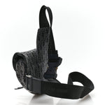 Oblique Mens Saddle Bag Black Blue