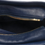 Aged Calfskin Quilted Small Gabrielle Hobo Navy