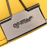 Calfskin Mini Binder Clip Bag Yellow