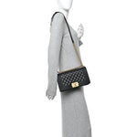 Lambskin Quilted Medium Boy Flap Black