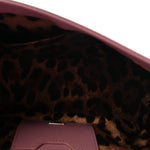 Calfskin Lucia Small Satchel Purple