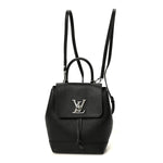 Calfskin Lockme Mini Backpack Black
