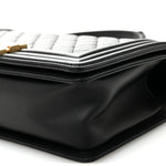 Calfskin Quilted Medium Boy Flap Black
