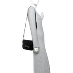 Azalea Calfskin Web Mini Horsebit 1955 Shoulder Bag Black