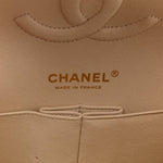 Caviar Quilted Medium Double Flap Light Beige