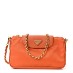 Tessuto Nylon Saffiano Crossbody Bag Papaya