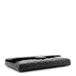 Caviar Quilted Flap Clutch Black