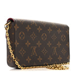 Monogram Pochette Felicie Chain Wallet Fuchsia