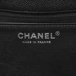 Caviar Quilted Flap Clutch Black
