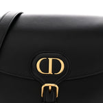 Box Calfskin Medium Bobby Flap Black