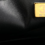 Lambskin Quilted Mini Rectangular Flap Black