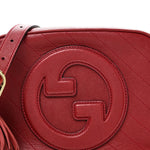 Sakai Be Green Calfskin Diagonal Stitched Small Blondie Shoulder Bag Rosso