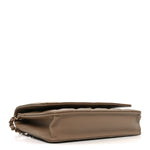 Caviar Quilted Wallet on Chain WOC Beige