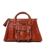 Calfskin Edith Satchel Ecureil Brown