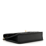 Lambskin Quilted Trendy CC Wallet On Chain WOC Black