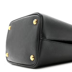 Saffiano Cuir Medium Panier Bucket Bag Black Fuoco