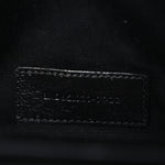 Grain De Poudre Textured Mixed Matelasse Triquilt Monogram Clutch Black