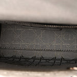 Metallic Lambskin Cannage Mini Lady Dior Silver
