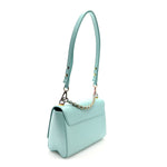 Iridescent Grained Calfskin Summer Splash Twist MM Blue