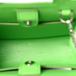 Brushed Calfskin Micro Wanda Top Handle Bag Green