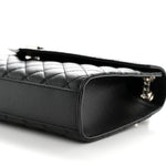 Grain De Poudre Textured Mixed Matelasse Triquilt Medium Monogram Satchel Black