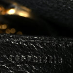 Grained Calfskin Small Spin Tote Black