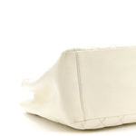 Caviar Quilted Grand Shopping Tote GST White