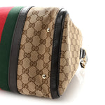 Monogram Selleria Calfskin Vintage Web Medium Boston Beige Ebony Cocoa