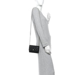 Caviar Quilted Mini Wallet On Chain WOC Black