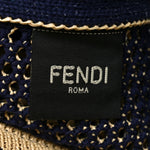 Raffia Woven Vitello King Soft Large Hobo Natural Beige Blue