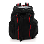 Techno Canvas Web Double Buckle Backpack Black