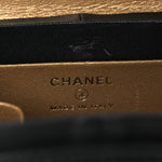 Lambskin Quilted Vanity Clutch With Chain Black