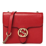 Dollar Calfskin Small Interlocking G Shoulder Bag Red