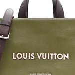 Calfskin Mini Shopper Tote Khaki Green