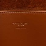 Calfskin Crocodile Embossed Suede Medium Reversible Monogram Kate Satchel Military Taupe