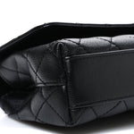Caviar Quilted Maxi East West Coco Handle Flap Black