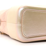 Iridescent Aged Calfskin Quilted Medium Gabrielle Hobo Light Pink