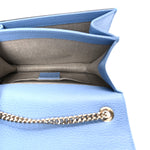 Dollar Calfskin Small Interlocking G Shoulder Bag Mineral Blue
