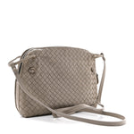 Nappa Intrecciato Nodini Crossbody Messenger Steel