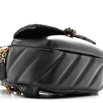 Calfskin Matelasse Serpenti Cabochon Backpack Black