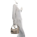 Nappa Intrecciato Stitched Small Shoulder Bag Taupe
