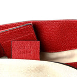Soft GG Supreme Monogram Web Bosco Patch Small Crossbody Tote Beige Malva Hibiscus Red