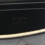 Caviar Quilted Top Handle Slim Vanity With Chain Black