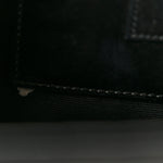 Calfskin Crocodile Embossed Medium Classic Monogram Kate Tassel Satchel Black
