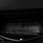 Boarded Dyana Lux Calfskin Mini Bamboo 1947 Top Handle Bag Black