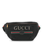 Grained Calfskin Logo Belt Bag Black