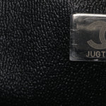 Metallic Calfskin Quilted Ombre Medium Double Flap Black