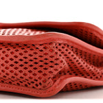 Perforated Calfskin Large Up In The Air Flap Red