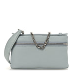Grained Calfskin Extra Pocket Mini Pouch Minty Breeze