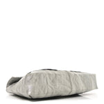 Iridescent Eelskin Maxi Chain Baguette Bag Grey Multicolor